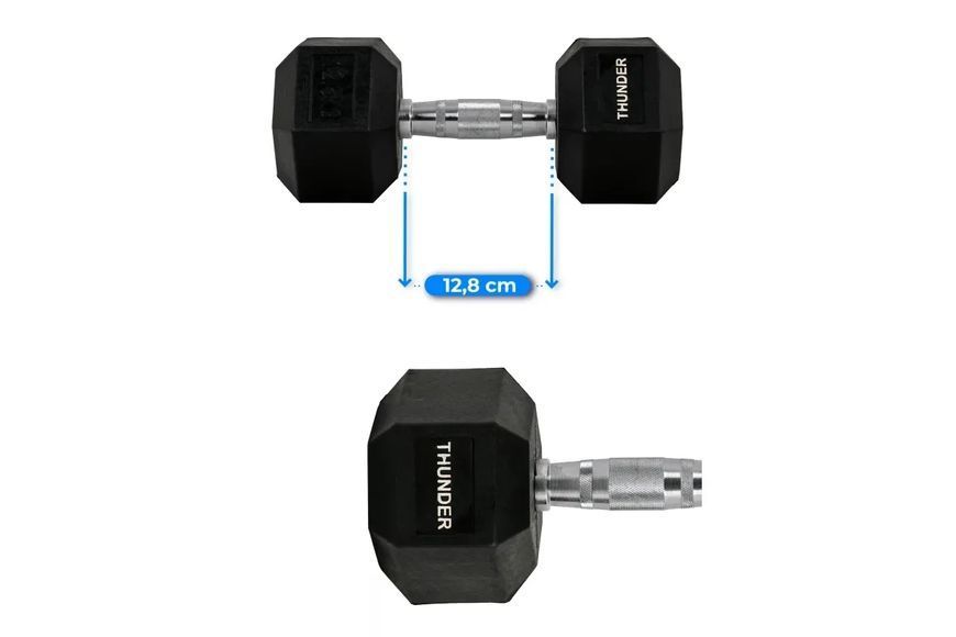 Гантель шестигранна 12,5 кг THUNDER HEXAGONAL-DUMBBELLS-12,5K HEXAGONAL-DUMBBELLS-12,5K фото