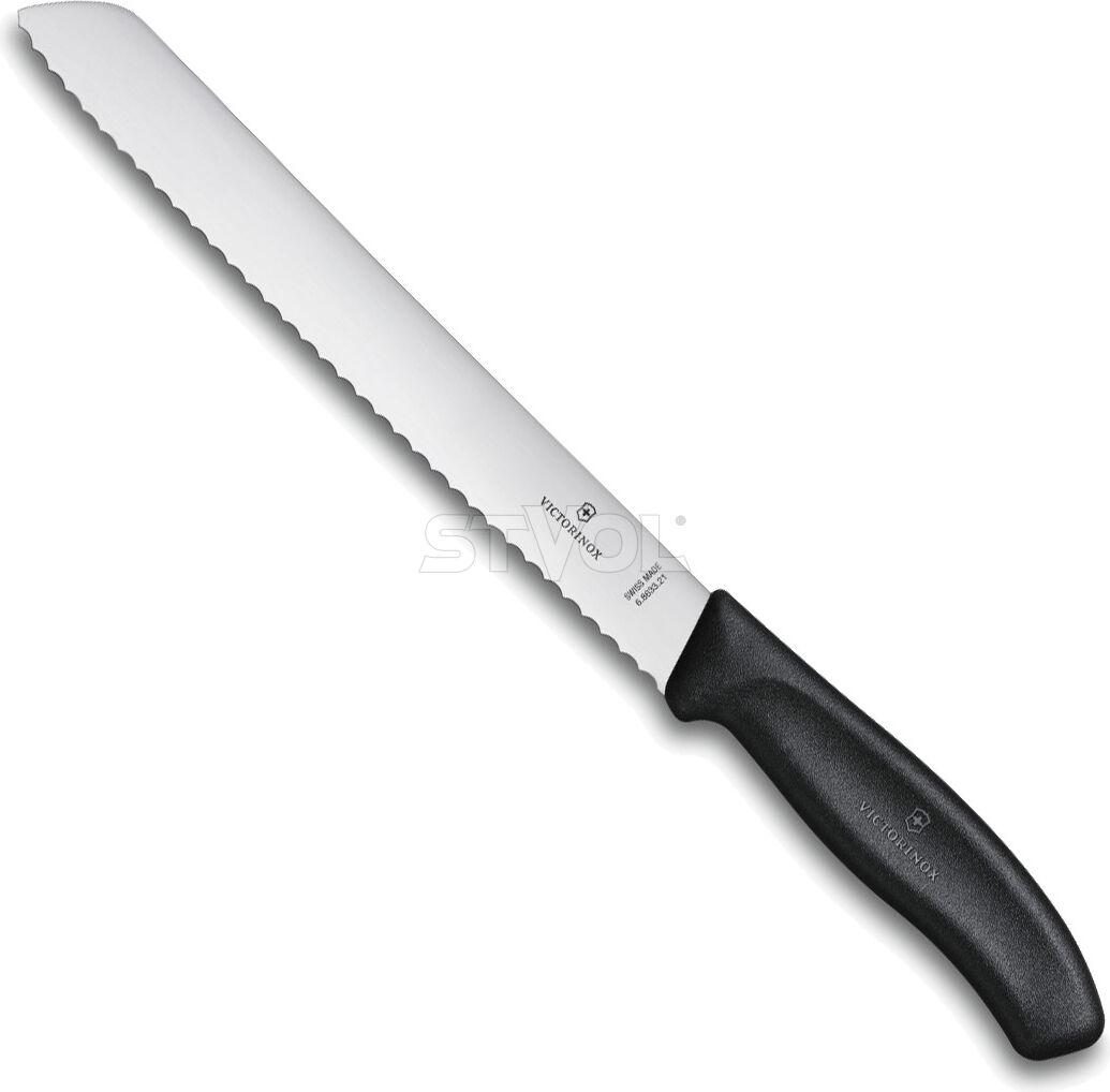 Ніж кухонний Victorinox SwissClassic для хлеба, серрейтор. 21см,, чорний, блістер