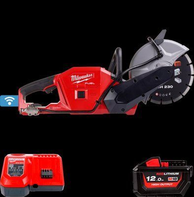 Машина відрізна акумуляторна безщіткова MILWAUKEE, M18 FCOS230-121, діаметр 230мм (зарядний пристрій М12-18 FC, 1 акумулятор М18 4933471697 фото