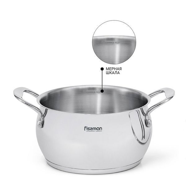 Каструля з кришкою Fissman Vita 2,5 л 5215 5215 фото
