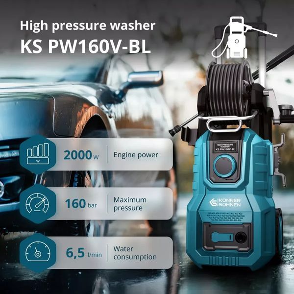 Мийка високого тиску Konner&Sohnen KS PW160V-BL KS PW160V-BL фото
