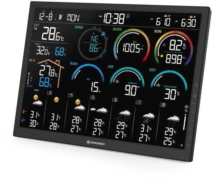 Метеостанція Bresser 4CAST 18,5" WiFi Weather Station 8-in-1 (15197) 932008 фото