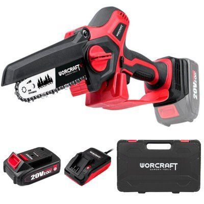 Акумуляторна безщіткова міні-пила ланцюгова WORCRAFT CHS-S20LiBPM 13216W фото