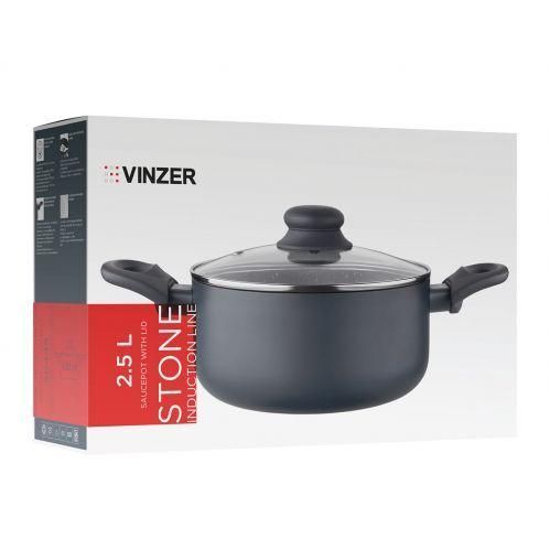 Каструля з кришкою VINZER Stone Induction Line 2,5 л (50445) 50445 фото