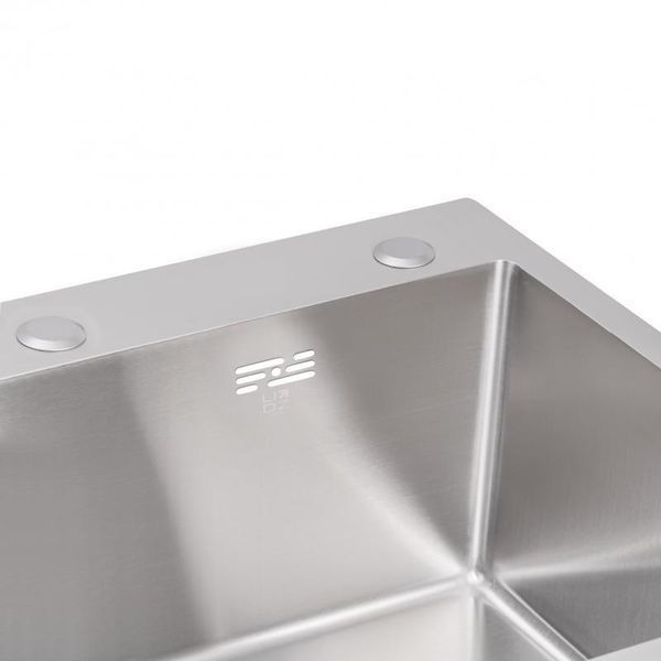 Мийка для кухні інтегрована Lidz Handmade H5845 (LDH5845BRU35384) Brushed Steel 3,0/1,0 мм SD00041488 фото