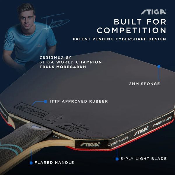 Ракетка для настільного тенісу Stiga Cybershape Future 3 Star FL (1213-0304-35) 931284 фото