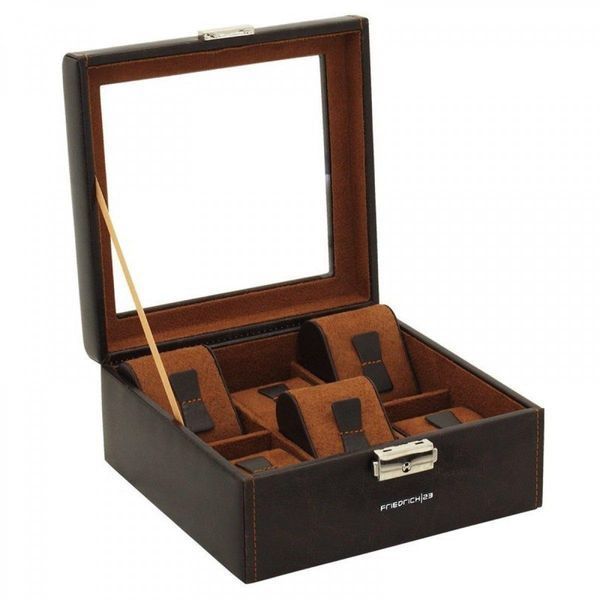 Скринька для зберігання годинника Friedrich Lederwaren &laquo;Bond&raquo; Brown 20085-3 20085-3 фото