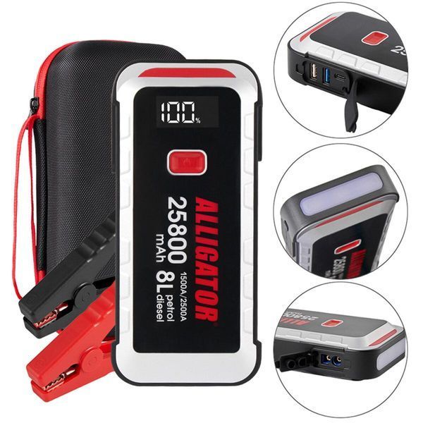 Пусковий пристрій Alligator Jump Starter 1500A/2500A 25800mAh зі Smart-клемами JS847(L) фото