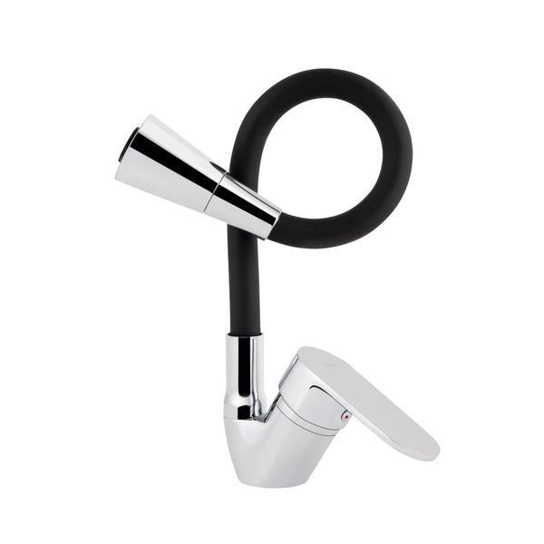 Змішувач для кухні Lidz Tani 008F3 з гнучким виливом (k40) LDTAN008F3BCR39484 Black / Chrome SD00045588 фото