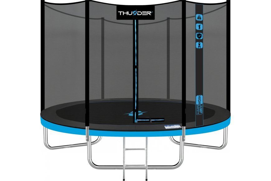 Батут THUNDER OUTSIDE PRO з зовнішньою сіткою 8 футів 244 см чорно-блакитний OUTSIDE-PRO-8FT-BLUE OUTSIDE-PRO-8FT-BLUE фото