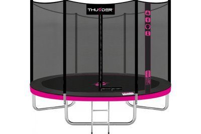 Батут THUNDER OUTSIDE PRO з зовнішньою сіткою 8 футів 244 см чорно-рожевий OUTSIDE-PRO-8FT-PINK OUTSIDE-PRO-8FT-PINK фото