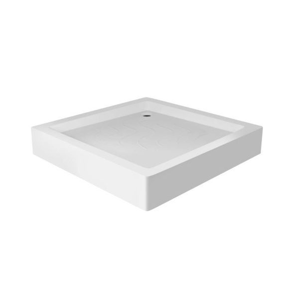 Набір Lidz душова кабіна Wawel SC80x80.SAT.LOW.GR, скло тоноване 4 мм + піддон Mazur SD00048615 фото