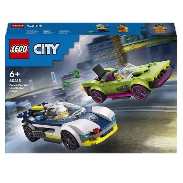 Конструктор LEGO City Преследование маслкара на полицейском автомобиле (60415) 60415L фото