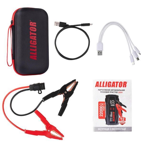 Пусковий пристрій Alligator Jump Starter 1000A/2000A 22000mAh JS845(L) фото