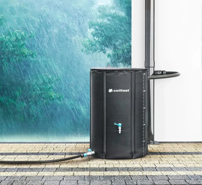 Бочка для дождевой воды 250 л Cellfast 52-550 мягкая складная конструкция из ПВХ 52-550 52-550 фото