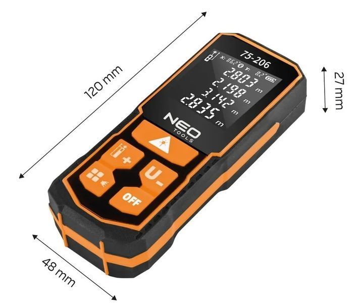 Лазерний далекомір NEO Tools 75-206 (100 м) 75-206 фото