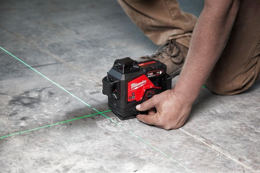 Нівелір лазерний 3D акумуляторний MILWAUKEE, M12 3PLKIT-401P (360 градусів, зелений промінь) (заміна на 4933499379) 4933478960 фото