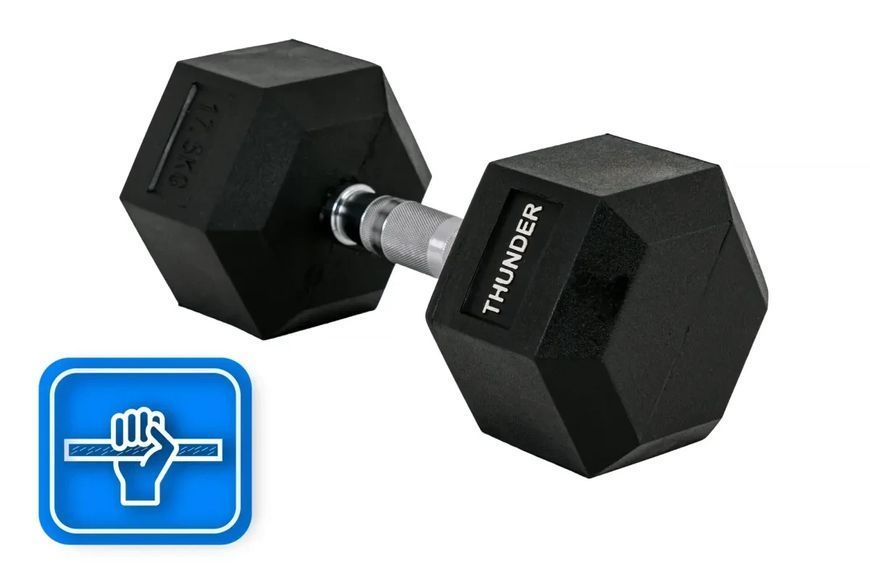 Гантель шестигранна 17,5 кг THUNDER HEXAGONAL-DUMBBELLS-17,5K HEXAGONAL-DUMBBELLS-17,5K фото