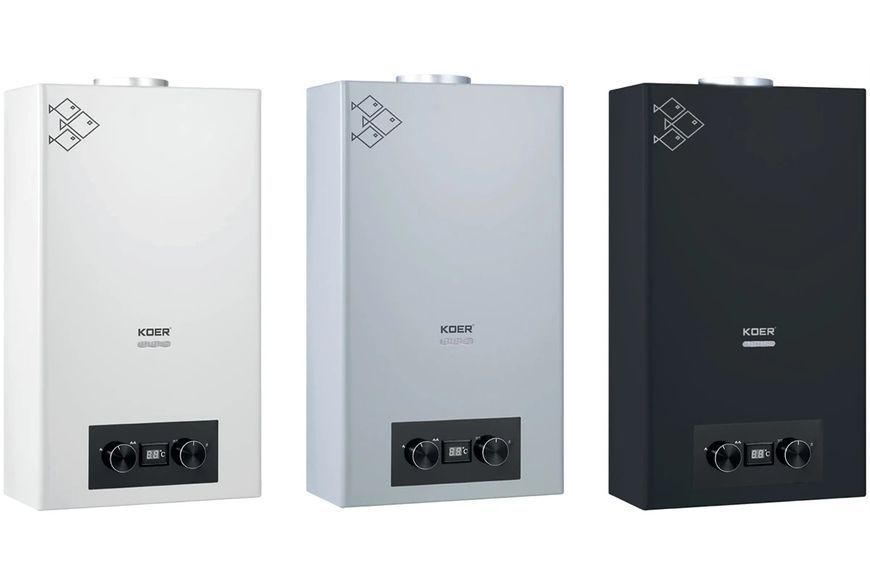 Димохідна газова колонка Koer KWH.G0110 Black 10 л/хв чорна KR5554 KR5554 фото