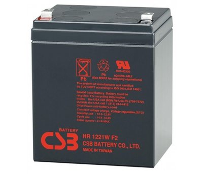 Аккумуляторная батарея CSB HR1221WF2, 12V 5Ah (90х70х100(105)) Q10 U_4409 фото