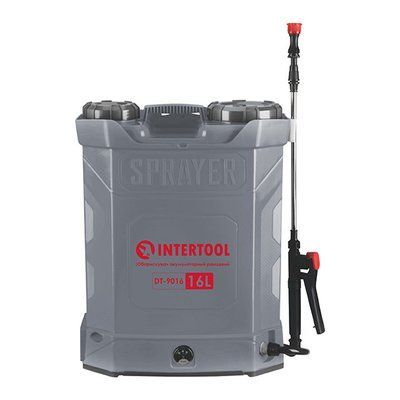 Обприскувач акумуляторний ранцевий 16 л, 3.1 л/хв, батарея 12 В/8 А&middot;год INTERTOOL DT-9016 DT-9016 фото