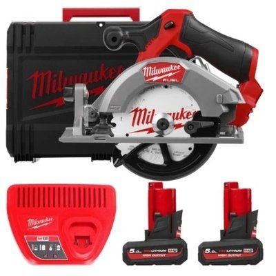 Пила дискова акумуляторна безщіткова MILWAUKEE M12 FCS442-502X, &Oslash; 140 мм (ЗУ + 2акк.Х5А&middot;год + HDкейс) 4933493489 фото