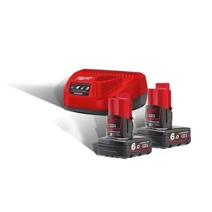 Енергокомплект MILWAUKEE M12 NRG-602 (ЗП С12+ 2акк.Х6А&middot;год B6) 4933451903 фото