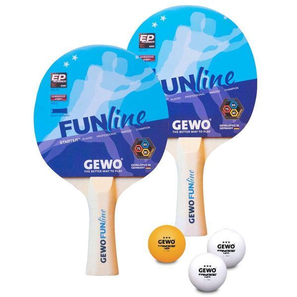 Набір для настільного тенісу Gewo Double-Fun 2 Bats 3 Balls (96960000) 931053 фото