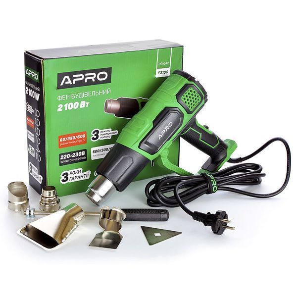 Фен будівельний APRO F2100 078543 078543 фото