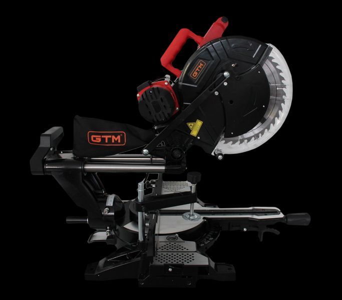Пила торцювальна GTM HM1245 1800Вт, 305*30мм, 3800об/хв, з протяжним механізмом і лазером HM1245 фото