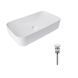 Комплект Qtap Tern: Раковина накладна прамокутна 610x350x135 мм WHITE + Донний клапан PU02 SD00053428 фото 1