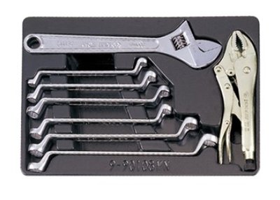Набор инструмента комбинированный ключи накидные+разводной ключ 8пр KING TONY 9-90109MN 9-90109MN фото