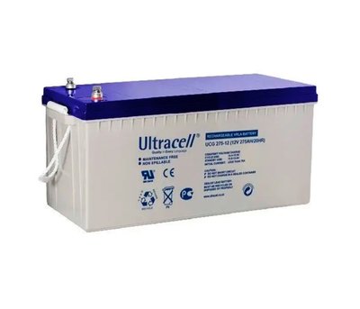 Аккумуляторная батарея Ultracell UCG275-12 GEL 12 V 275 Ah (522 x 268 x 226) White Q1/24 U_29376 фото