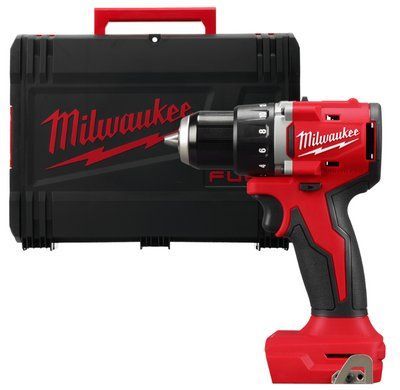 Дриль-шуруповерт акумуляторний безщітковий MILWAUKEE, M18 BLDDRC-0X, 60,5Нм (каркас, кліпса для ременя, HDкейс) 4933492832 фото