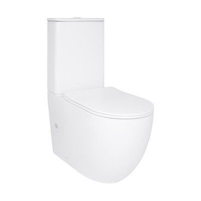Унітаз підлоговий Qtap Robin New Ultra Quiet безобідковий з сидінням Soft-close WHITE QT13226083AW SD00052565 фото