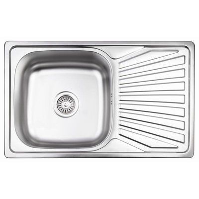 Кухонна мійка Brinex 7848 0,8 мм Satin (BRIN7848SAT08) SD00054099 фото