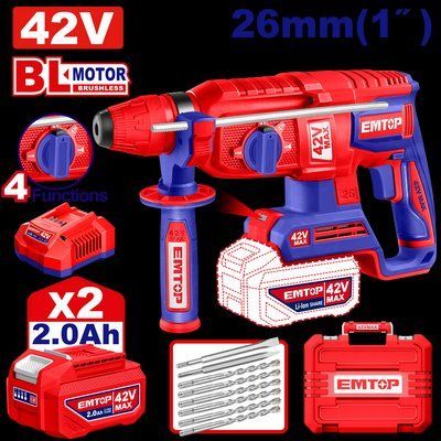Перфоратор акумуляторний EMTOP ELRH422682 ELRH422682 фото
