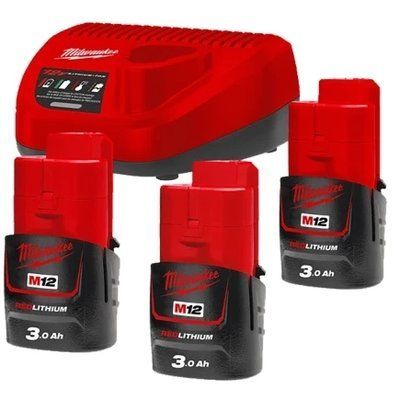 Енергокомплект MILWAUKEE M12 NRG-303 (ЗП С12+ 3акк.Х3А&middot;год B3) 4933459207 фото