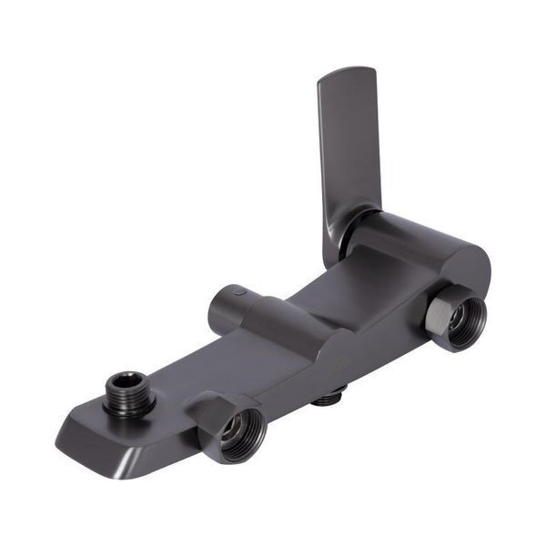 Душова система для душу Qtap Slavonice на два споживачі QTSLA110GMB45913 Gunmetal Black PVD SD00052037 фото
