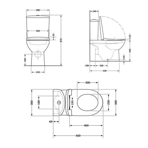 Унітаз підлоговий Qtap Robin New Ultra Quiet безобідковий з сидінням Soft-close WHITE QT13226083AW SD00052565 фото