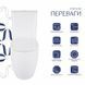 Унітаз підлоговий Qtap Robin New Ultra Quiet безобідковий з сидінням Soft-close WHITE QT13226083AW SD00052565 фото 3