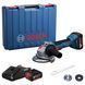 Акумуляторна бещіткова кутова шліфмашина Bosch GWS 18V-8 + (2х акумулятори GBA 18V 4.0Ah + Професійний швидкозарядний пристрій GAL 06019N9020 фото 1