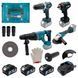Акумуляторний набір інструментів PROFI-TEC Combo Set 4/5 POWERLine (DHP485BL, PBH201, DGA20BL, PTW502) (3&times;PT20 007044P фото 3