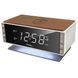 Годинник настільний з радіо Technoline WT487 Wireless Mobile Charging White/Brown (WT487) DAS302715 фото 2
