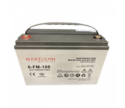 Акумуляторна батарея AGM MAKELSAN 6-FM-100 Gray Case 12V 100 0Ah ( 329 x 172 x 218 ) Q1 U_29073 фото