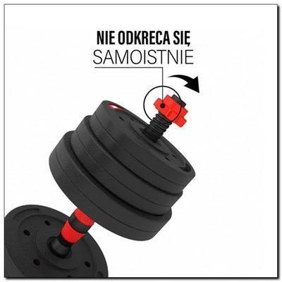 Набір штанга+гантелі HMS SGР30 - 30 кг, чорно-червоний 5907695564587 фото
