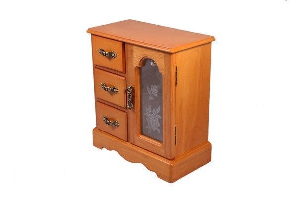 Шафка для прикрас King Wood з квіткою на дверцятах JF-C3012A фото