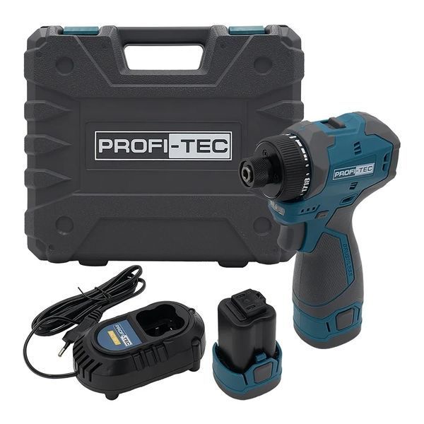 Акумуляторний шуруповерт PROFI-TEC PPCD5516Q (2&times;PPT1620 (2.0 Аг), зарядний пристрій) 007153P фото