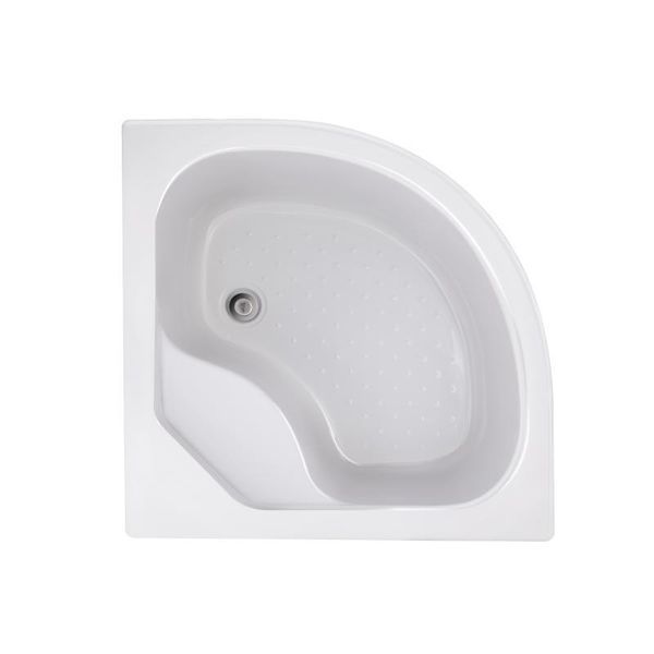 Душова кабіна Latwa SC90x90.SAT.HIGH.GR полукругла, скло тон 4 мм + Душовий піддон KAPIELKA ST90x90x41, з SD00050796 фото