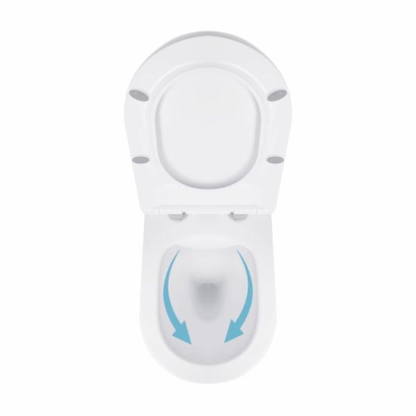 Унітаз підвісний Qtap Jay безобідковий з сідінням Soft-close QT07335176W SD00036224 фото